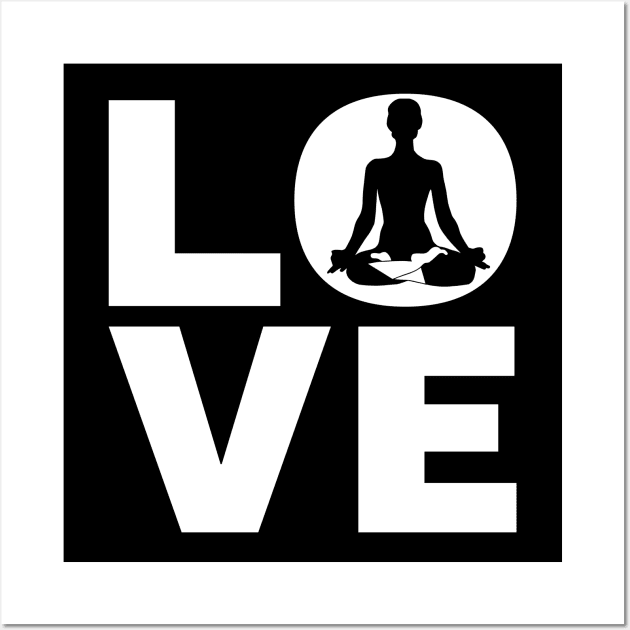 Love Yoga Gift For Yogis Wall Art by OceanRadar